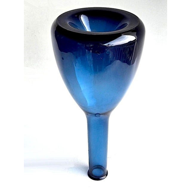 Holmegaard 1960's Holmegaard Long Neck Decanter/Vase For Sale - Image 4 of 10