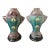 Antique Chinese Sancai Glazed Koi Fish Vase Pair Tang Style 1930 Art Nouveau For Sale