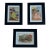 Antique Spanish Embroidered Postcards Framed - Set of 3 For Sale