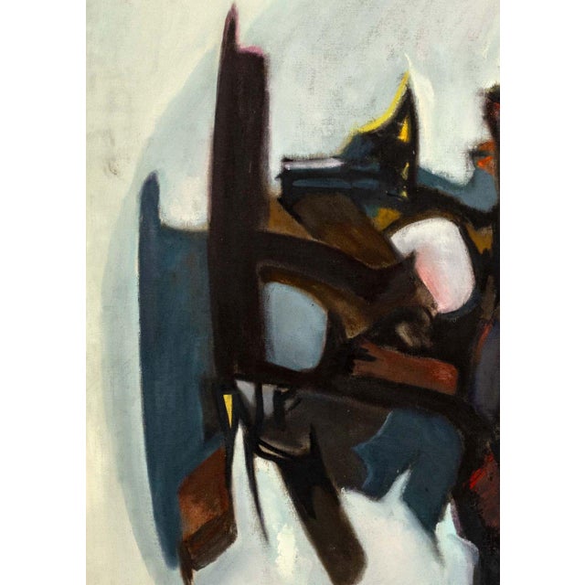 Agudelo Geometric Abstraction Oil on Canvas For Sale - Image 4 of 8