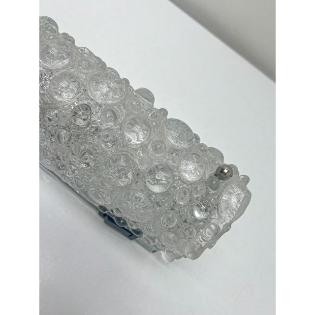 Long Bubble Ice Glass Tube Wall Lamp from Hillebrand Lighting, 1970s For Sale - Image 13 of 16