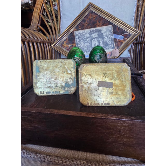 Classic giltwood and white Florentine Bookends.