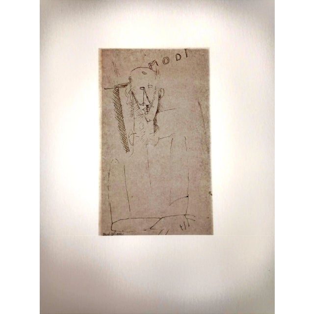 Modern Amedeo Modigliani, Portrait of a Man, Limited Edition Lithograph, Early 20th Century For Sale - Image 3 of 3