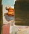 Paint Light Blue and Brown Chine Colle Watercolor With Found Object Collage by Michael Pauker For Sale - Image 7 of 8