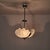 Metal Art Deco Pendant Light with Shell-Shaped Glass Shade, 1930s For Sale - Image 7 of 17