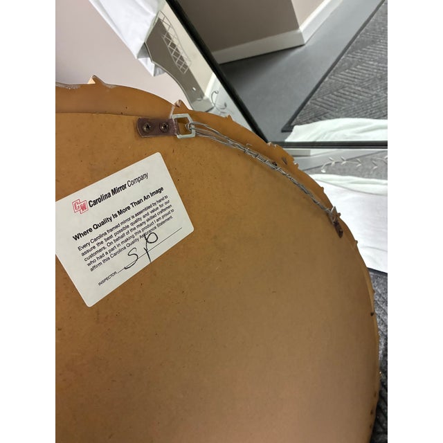 Vintage Carolina “Palm Frond” Oval Wall Mirror For Sale - Image 11 of 16