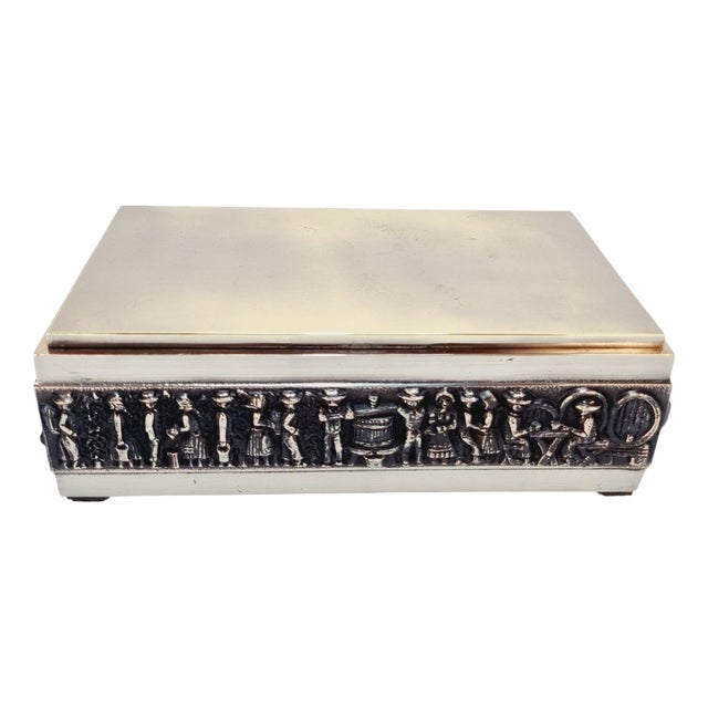 Vintage Industrial Copper Cigar Box, 1960s For Sale