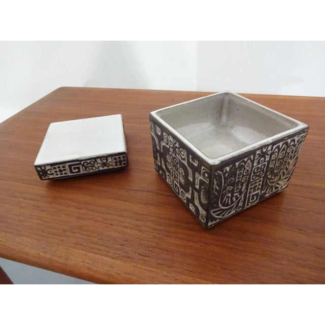 Ceramic Ceramic Box with Lid from Ceramano, 1960s For Sale - Image 7 of 11