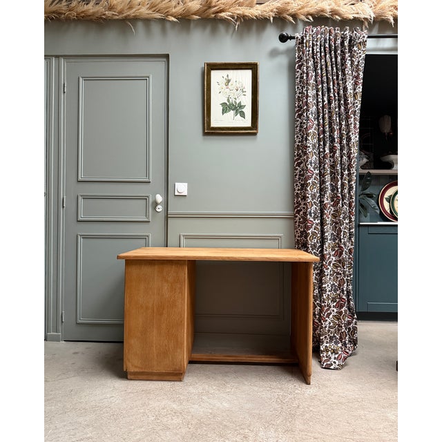 Oak Half-Ministerial Desk, 1950s For Sale - Image 6 of 13