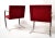 Brick Red Mies Van Der Rohe for Knoll Stainless Steel Brno Chairs Red Velvet 1979, Pair For Sale - Image 8 of 13