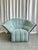 Beautiful French modern “Moel” armchair by Inga Sempé for Ligne Roset, 2000s. Stunning baby blue fuchsia fabric upholstery...