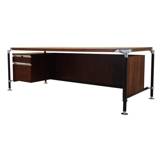 Italian Rosewood Desk by Ico & Luisa Parisi for Mim Roma, 1970s For Sale
