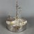 A prestigious and elegant five-piece condiment set, original with calegaro hallmarks in 800 silver and rcr crystal. design...