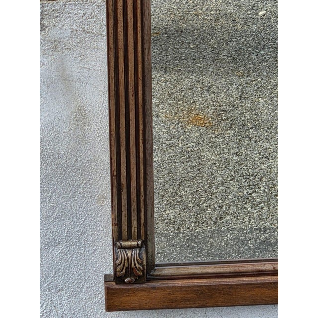 Traditional 1920 Regency Style Walnut Mirror. For Sale - Image 3 of 14