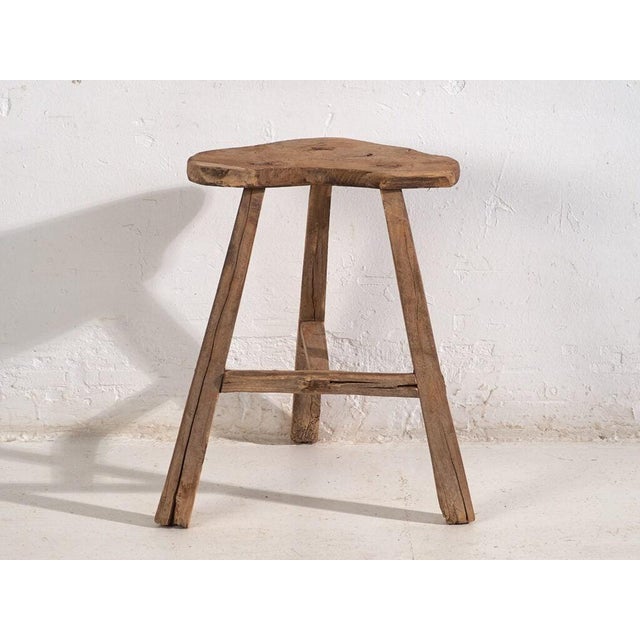 Antique Chinese Elm Stool, 1900s For Sale - Image 3 of 7
