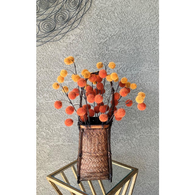 Stylish Mid 20th-Century Arched Tri-Handled Ikebana-Inspired Hanakago (花籠) Basket For Sale - Image 15 of 15