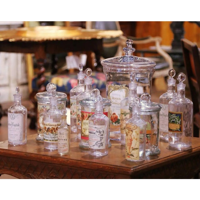 Mid 20th Century Mid-20th Century French Apothecary or Pharmacy Jars, Set of 14 For Sale - Image 5 of 13