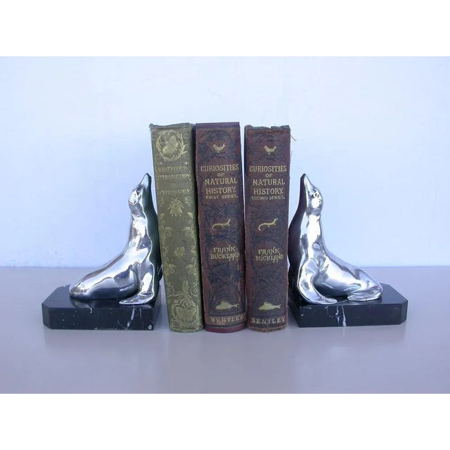 Chromed Metal Seal Bookends, 1930s, Set of 2 For Sale - Image 6 of 9