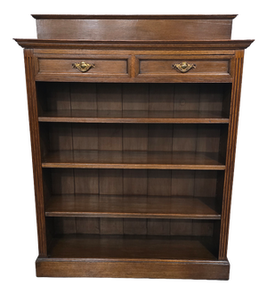 Oak Open Adjustable Library Bookcase, 1880