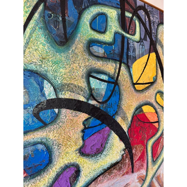 Textile Walter Myers Large-Scale Figurative Oil on Canvas, “Special”, Signed and Dated 2007 For Sale - Image 7 of 11