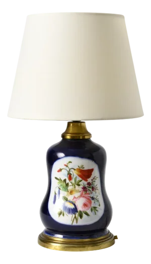 Antique Hand-Painted French Porcelain Table Lamp