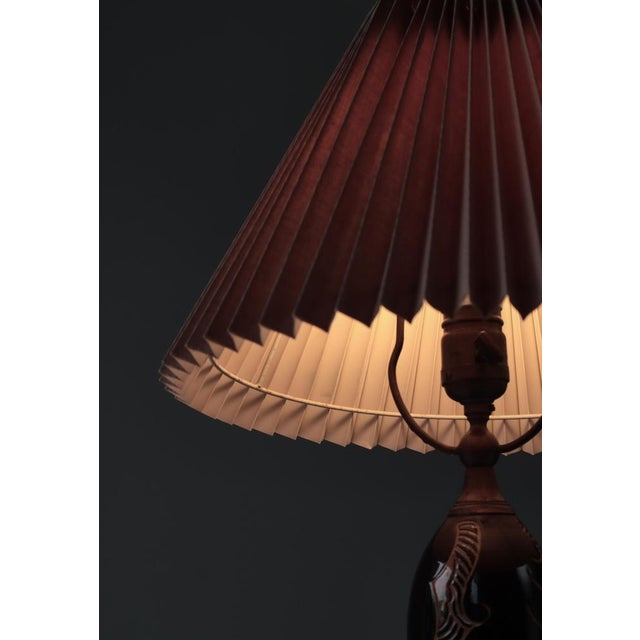 Ceramic Art Nouveau Ceramic Table Lamp attributed to Møller & Bøgely, Denmark, 1910s For Sale - Image 7 of 16
