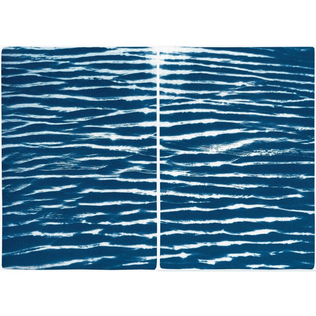 "Low Tide in Northern Waters" Original Cyanotype on Watercolor Paper by Kind of Cyan For Sale