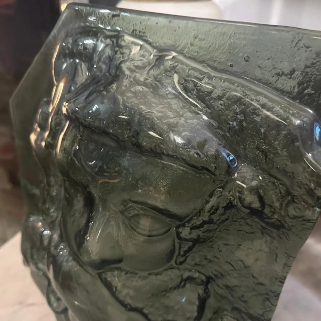1980s Abstract Grey Murano Glass Sculpture by La Fucina Degli Angeli For Sale - Image 16 of 16
