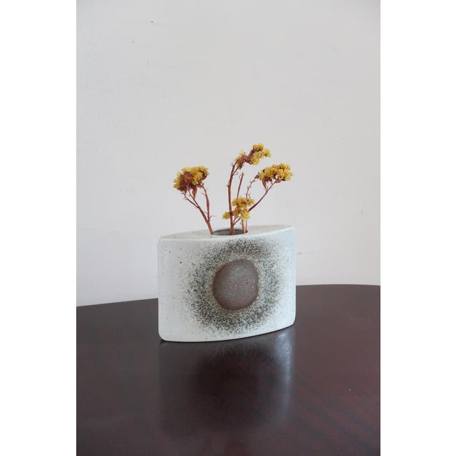 Ceramic Modernist Pebble Bud Vase in Porcelain from Virebent, France, 1970s For Sale - Image 7 of 10