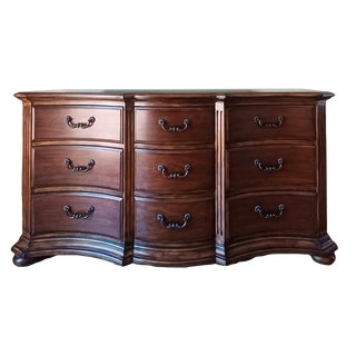 Serpentine Front Tuscan Double Dresser by Ethan Allen For Sale