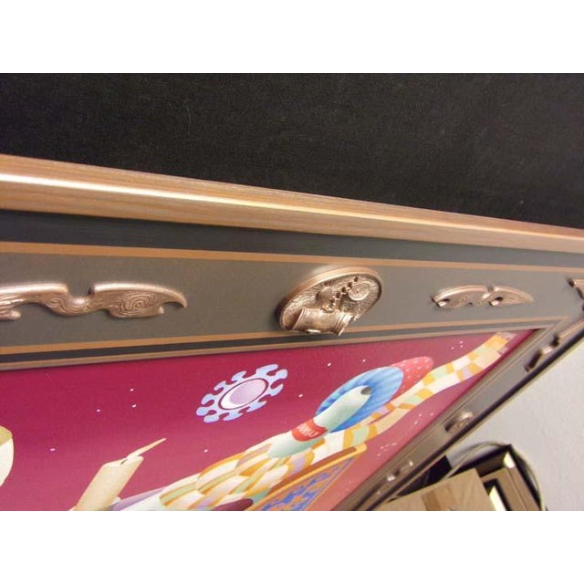 Anton Arkhipov "Alpine Winter Toast Chardonnay"Original Hand Signed Artist Frame For Sale - Image 4 of 5