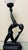 Glass Elegant Art Deco Style Black Women Figural Table Lamp With Frosted Globe Shade Hollywood Regency For Sale - Image 7 of 9