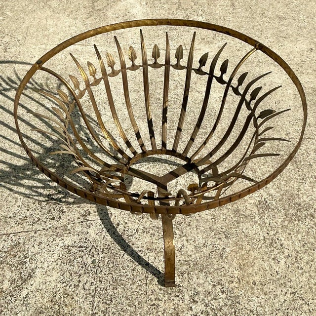 Gold Vintage Regency Ferrocolor Spain Gilt Table For Sale - Image 8 of 11