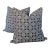 Clarence House Vietri Blue on Linen Pillows- Double Sided Pair For Sale
