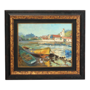 French Harbor Double Sided Painting