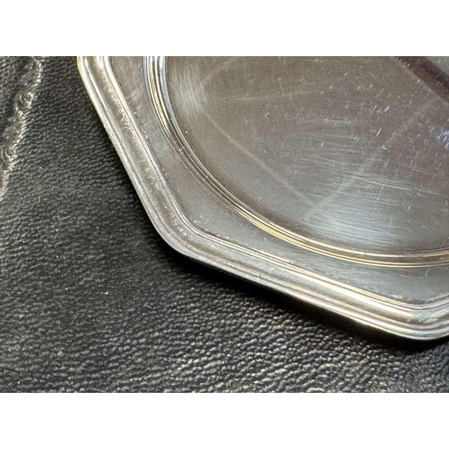 Christofle silver-plated metal bottle coaster, Villars pattern - L=12.5cm This piece has an attribution mark, I am sure...