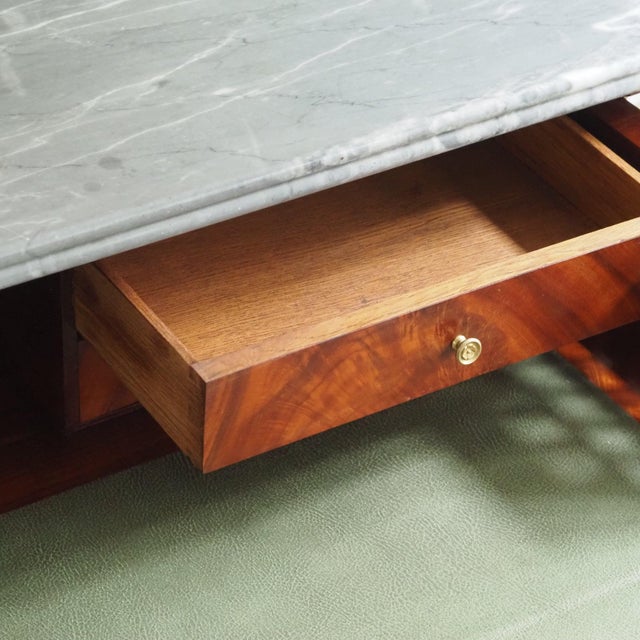 Louis-Philippe Secretaire in Mahogany with Marble Top For Sale - Image 9 of 18