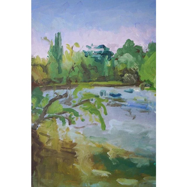 Jackson, The Petersham Hotel, Richmond, View Below By the River, 2010, Oil on Board For Sale - Image 3 of 6