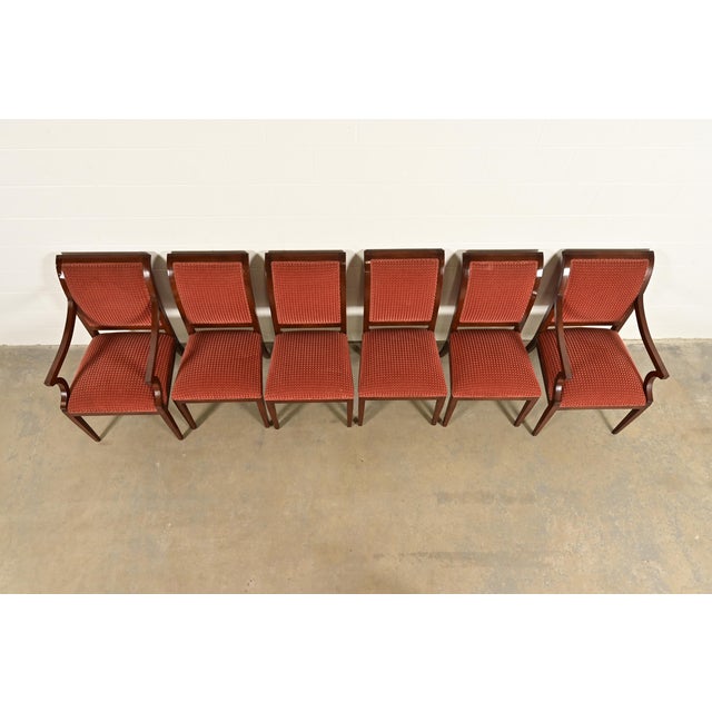 Late 20th Century Smith & Watson Regency Carved Mahogany Dining Chairs, Set of Six For Sale - Image 5 of 14