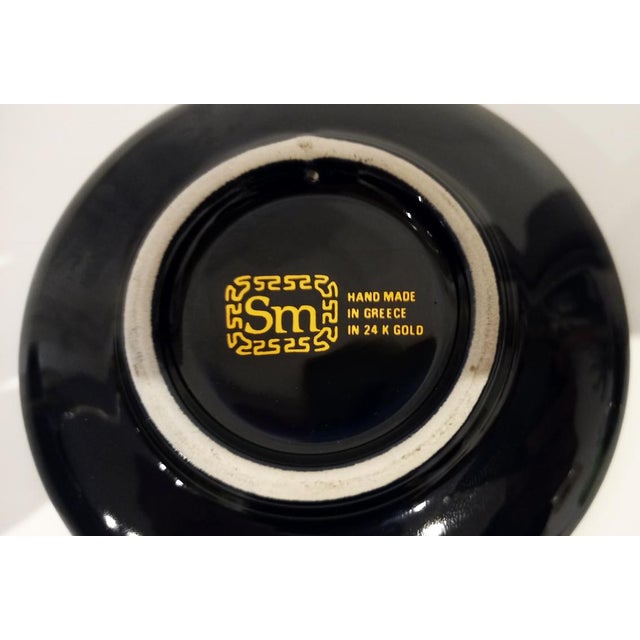 Ceramic Vintage Victorian Plate with 24K Gold, 1920 For Sale - Image 7 of 10