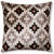 Luxury Neutral Ikat Velvet Throw Pillow 20x20 | Handmade Designer Silk Velvet Cushion For Sale - Image 4 of 8