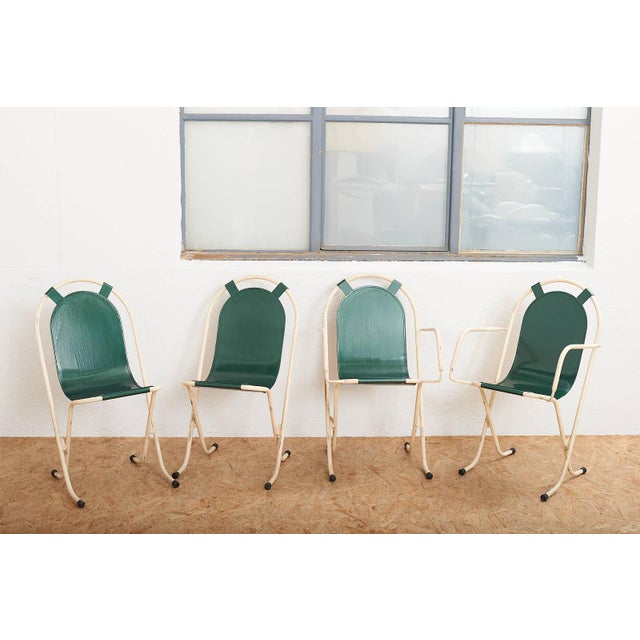 Chairs in Tubular Steel and Cream-Colored Lacquered by Harry Sebel, 1947, Set of 4 For Sale - Image 12 of 15