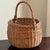 Offering a beautiful handwoven French-style market / gathering basket from the mid-20th century. This lovely basket...