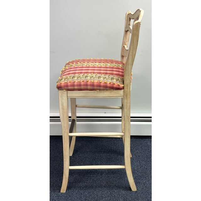 2000 - 2009 Country French Rooster Ladderback Barstools - A Pair For Sale - Image 5 of 10