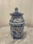 Blue Vintage Chinoiserie Chinese Blue and White Hand Painted Hexagon Lidded Ginger Jar For Sale - Image 8 of 9