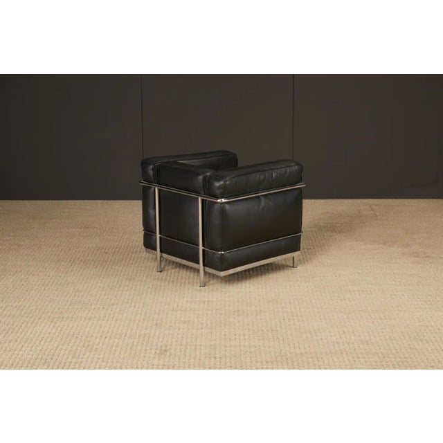 Early Year 'Lc2' Leather Club Chair by Le Corbusier for Cassina, C 1980s, Signed For Sale - Image 9 of 18