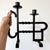 1920s Antique Hand Forged Spanish Revival Wrought Iron Twisted Metal Candle Holder For Sale - Image 5 of 9