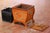 19th Century French Walnut Coal Scuttle With Brass Mounts and Zinc Liner For Sale - Image 11 of 16