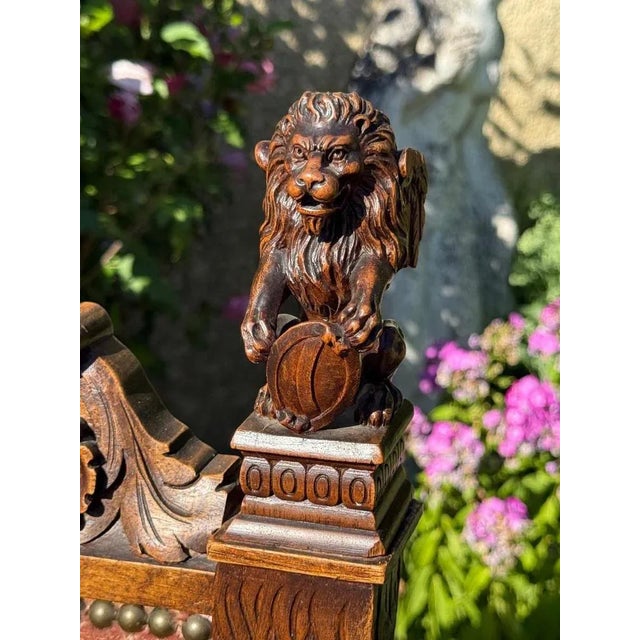 Renaissance Style Walnut Armchair For Sale - Image 3 of 13