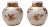 Copeland Spode Ginger Jars Pair Pink Roses Gilt English Antique Porcelain For Sale
